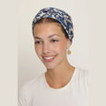 Partial & Full Coverage Paisley Turban Head Covering – Blue