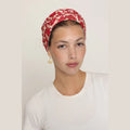 Partial & Full Coverage Paisley Turban Head Covering – Red