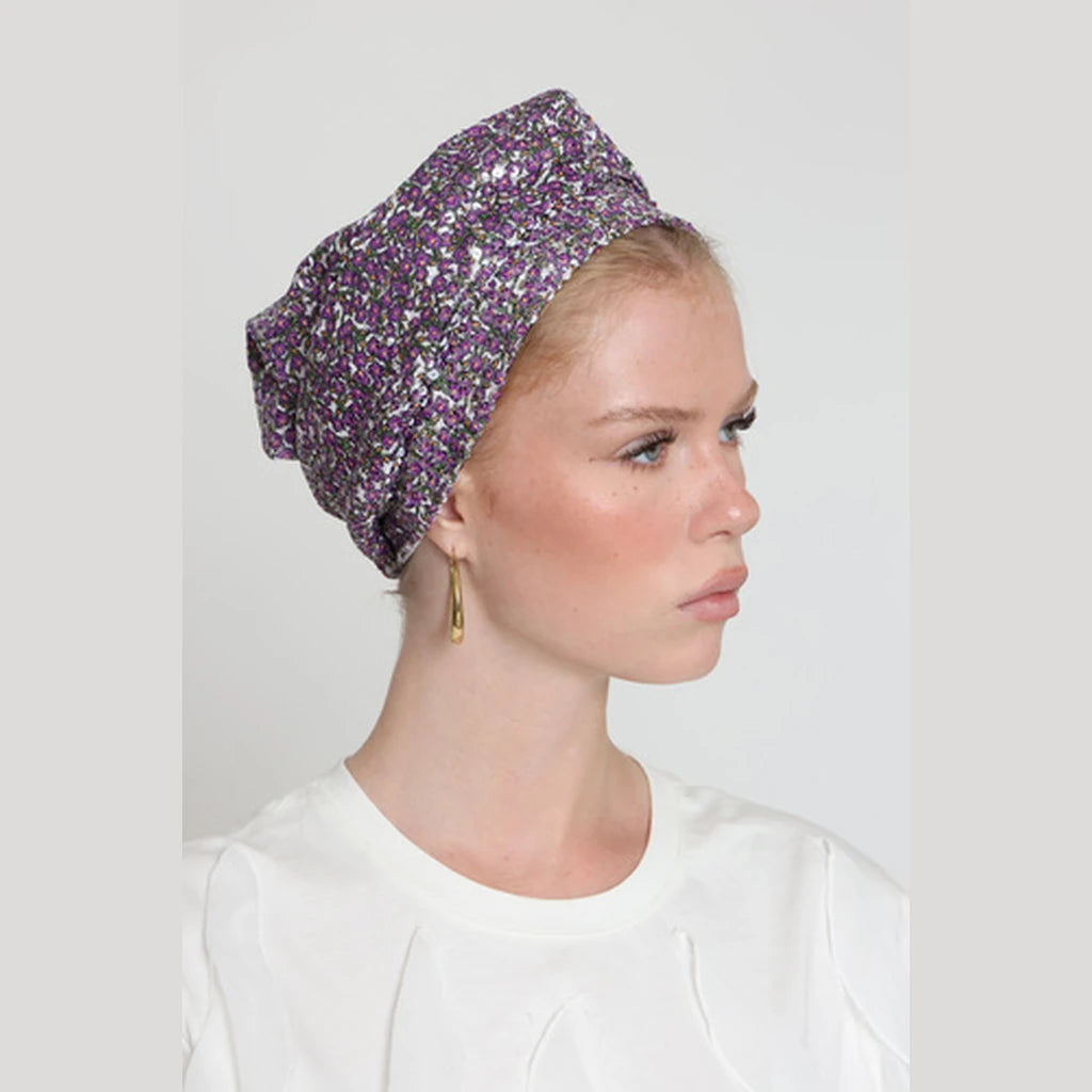 Partial & Full Coverage Sequin Turban Head Covering – Purple