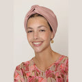Partial & Full Coverage Satin Turban Head Covering – Pink