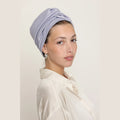 Partial & Full Coverage Satin Turban Head Covering – Purple