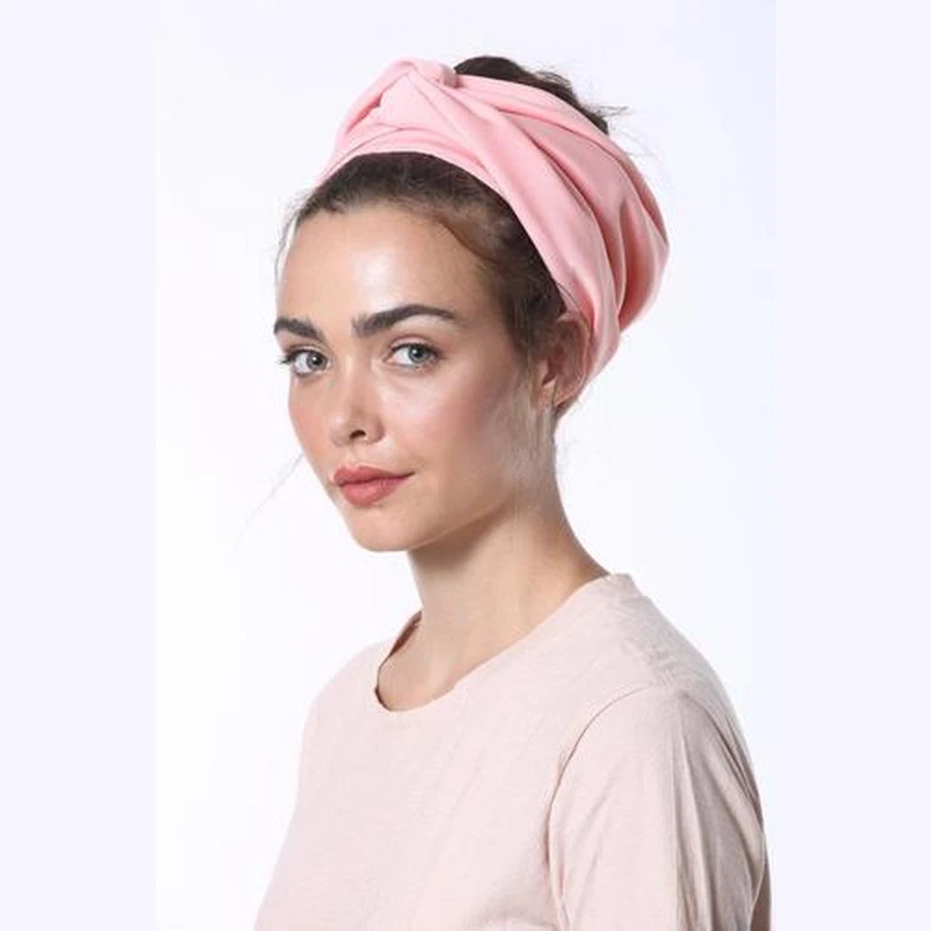 Pink Scuba Partial / Full Coverage Turban Headwrap