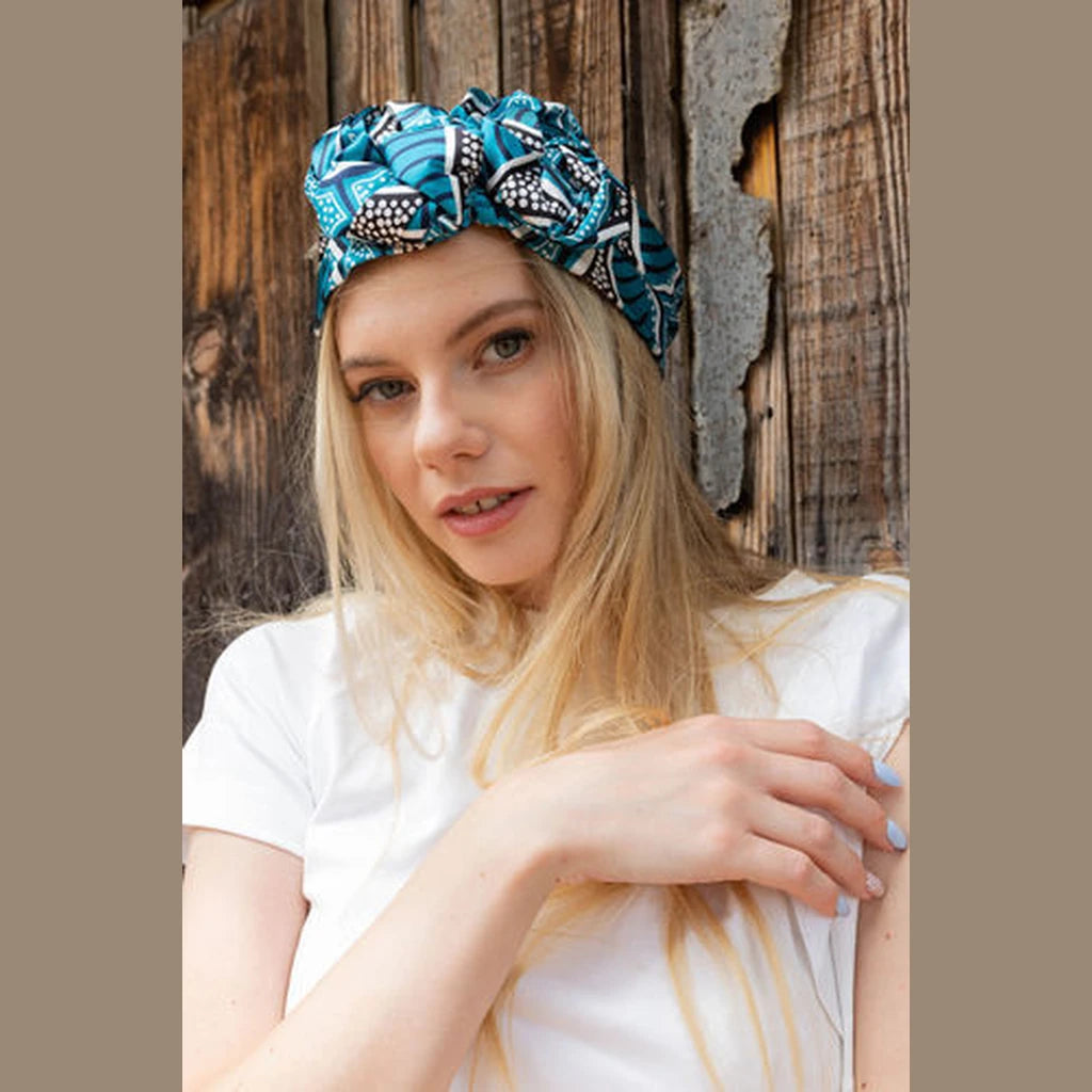 Turquoise Print Hat