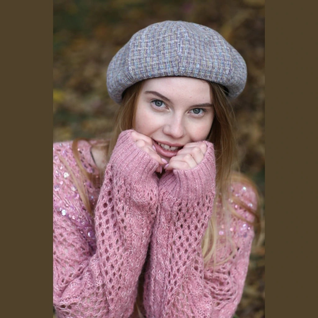 Pastel Tweed Beret