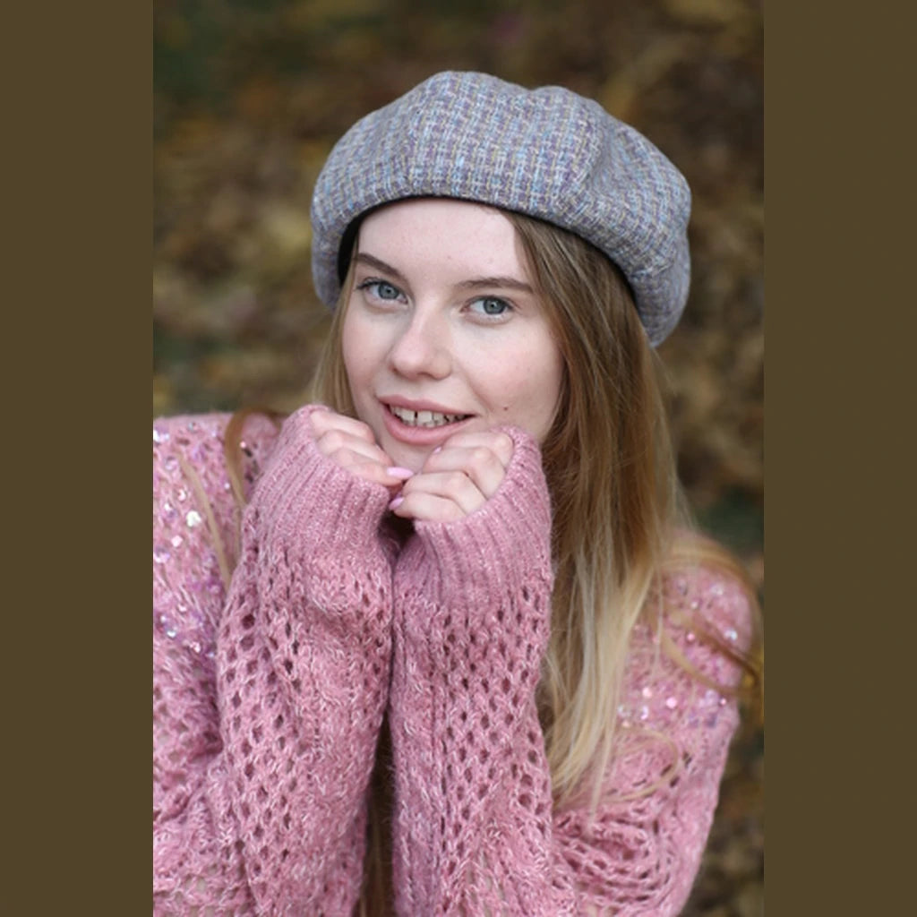 Pastel Tweed Beret