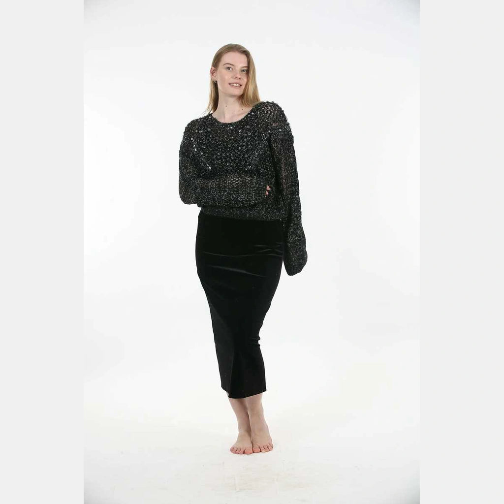 Black Velvet Skirt