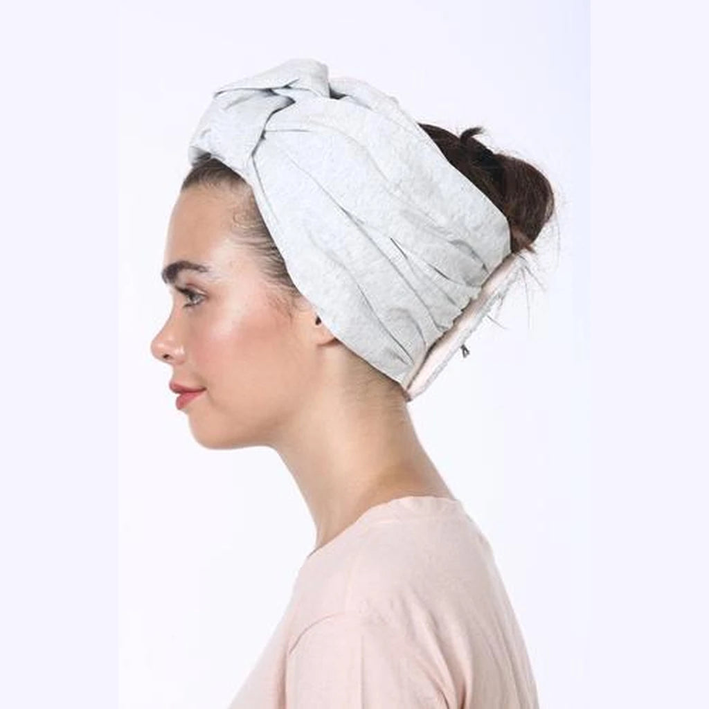 Gray Basic Jersey Turban Headwrap with Volume – Partial / Full Coverage