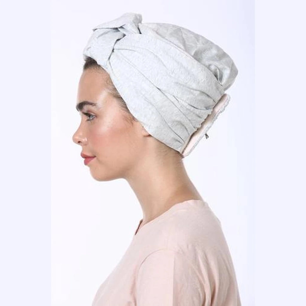 Gray Basic Jersey Turban Headwrap with Volume – Partial / Full Coverage