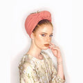 Pink Solid Turban Headwrap with Volume – Partial / Full Coverage