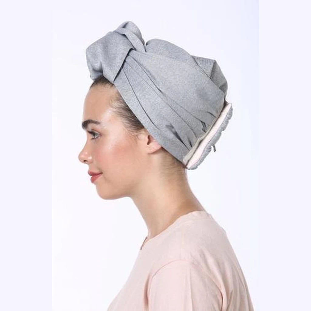 Gray Scuba Partial / Full Coverage Turban Headwrap with Volume