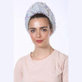 Silver Sequin Celebration Partial / Full Coverage Turban Headwrap with Volume