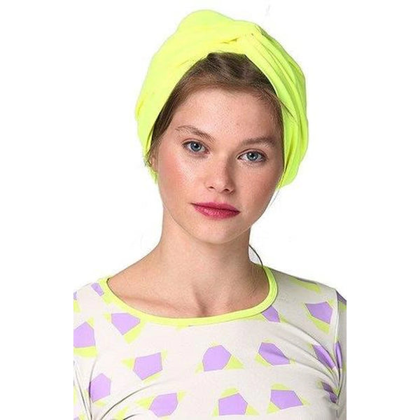 Wide/Full Water Turban – Neon Yellow