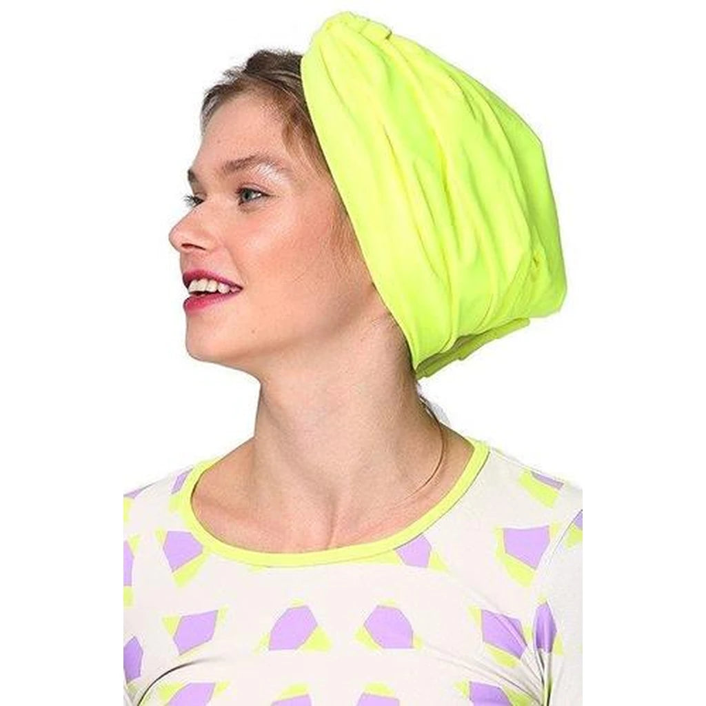 Wide/Full Water Turban – Neon Yellow