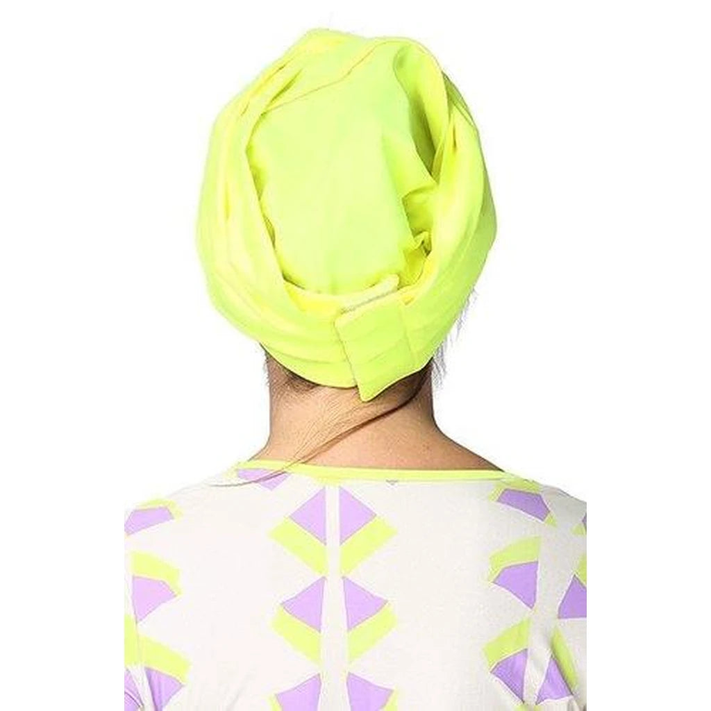 Wide/Full Water Turban – Neon Yellow