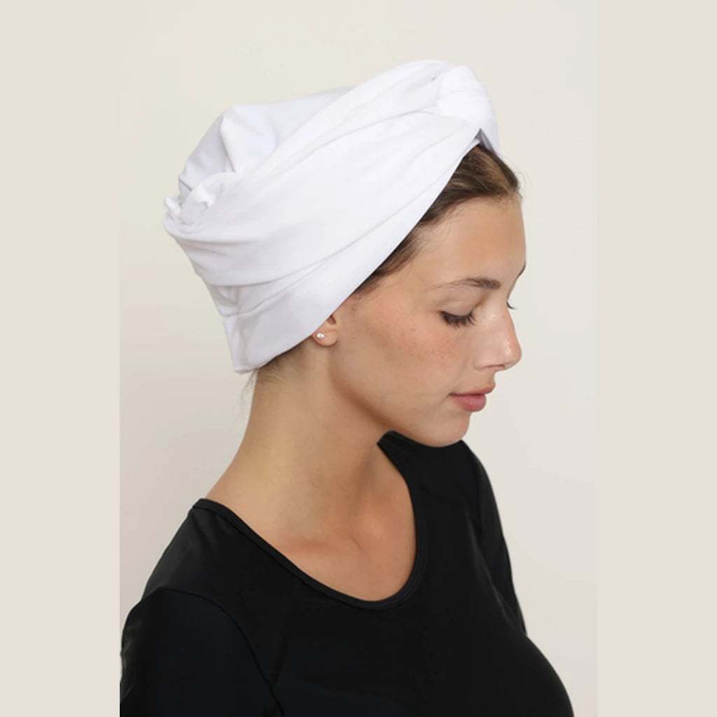 Wide/Full Water Turban – White