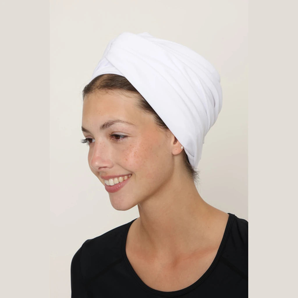 Wide/Full Water Turban – White