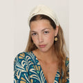 White Satin Turban Headband