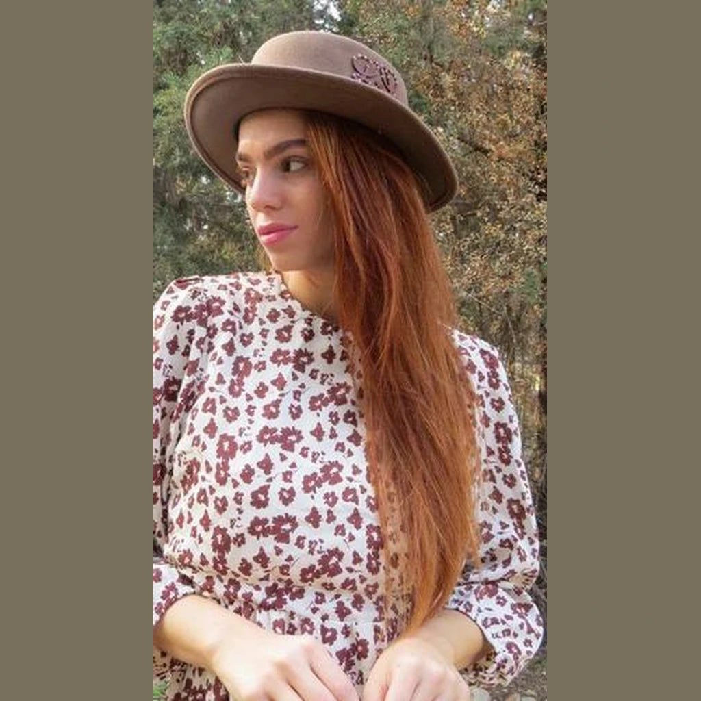 Camel Wide Brim Hat