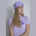 Purple & Light Blue Braided Mesh Turban Headwrap
