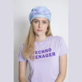 Light Blue & Purple Braided Mesh Turban Headwrap