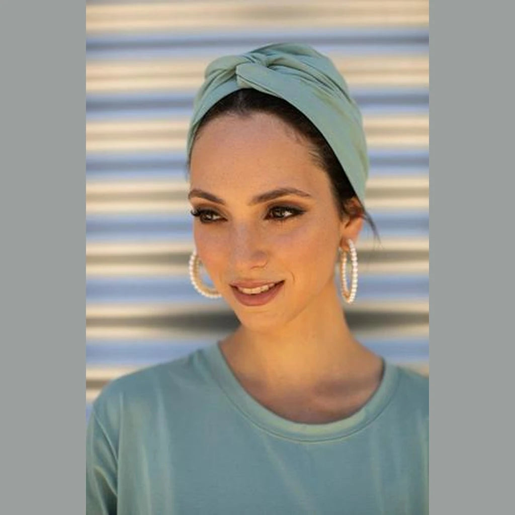 Partial & Full Coverage Jersey Turban Head Covering – Mint
