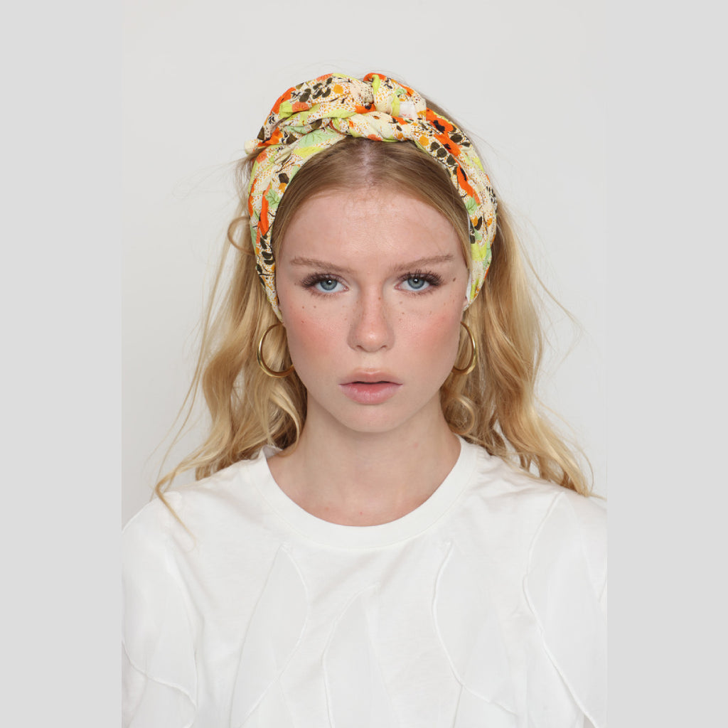 Yellow Floral Tie Headband