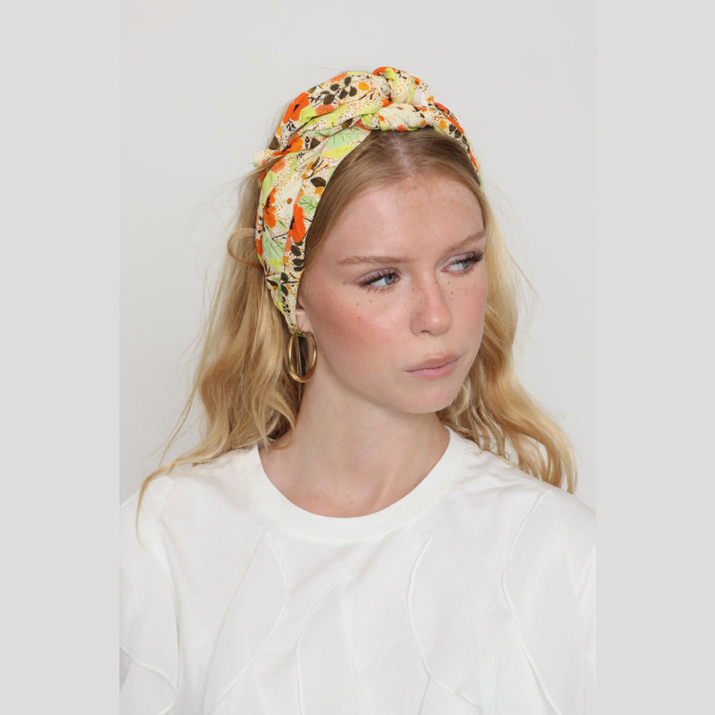 Yellow Floral Tie Headband
