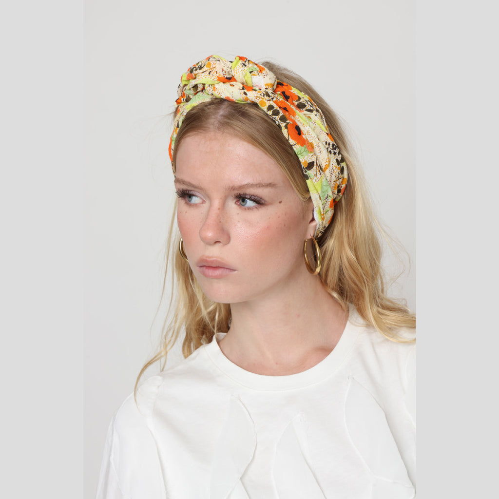 Yellow Floral Tie Headband